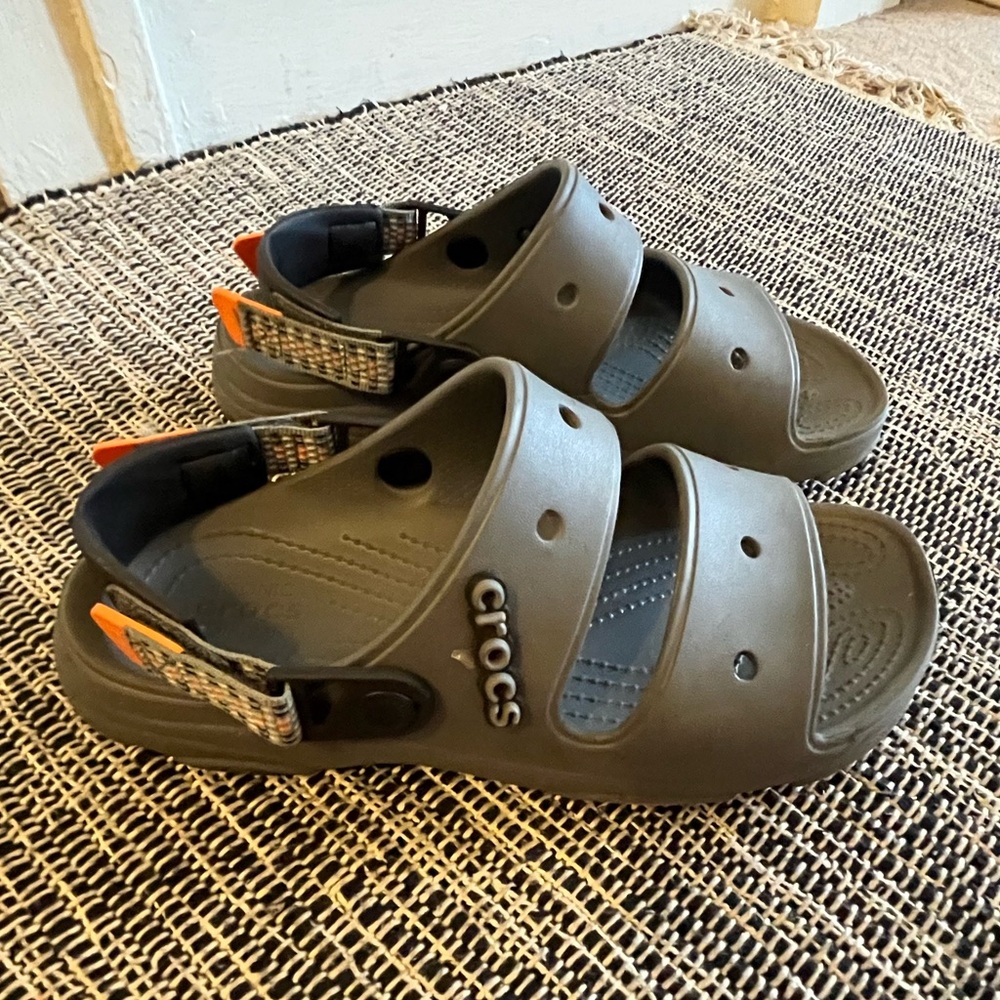 Crocs Black Sandals with Ventilation and Slip-On Design